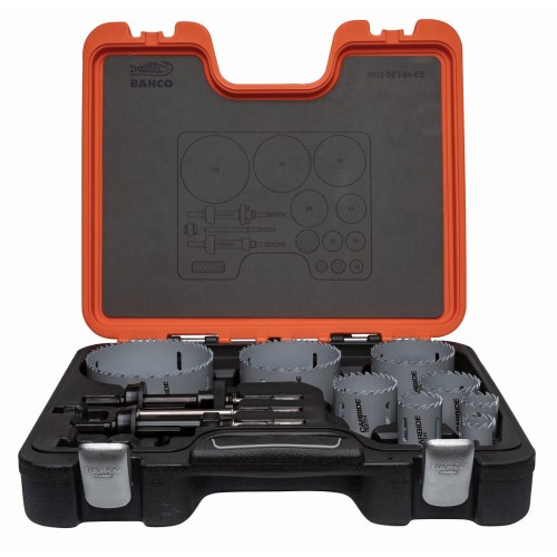 Coronas con puntas de carburo para acero inoxidable 25mm - 114mm - 12 piezas | 3832-SET-84-ES