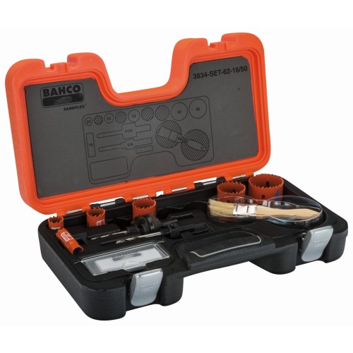 Juego de coronas de sierra bimetal Sandflex® para planchas de metal/madera, 16-50&nbsp;mm (8 piezas) | 3834-62-16/50