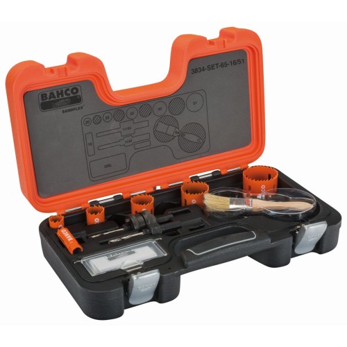 Juego de coronas de sierra bimetal Sandflex® de 16-51&nbsp;mm para planchas de metal/madera (9 piezas) | 3834-65-16/51