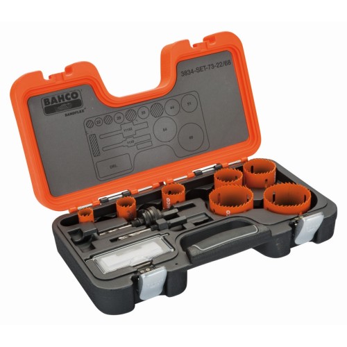 Juego de coronas de sierra bimetal Sandflex® de 22-68&nbsp;mm (10 piezas) | 3834-73-22/68