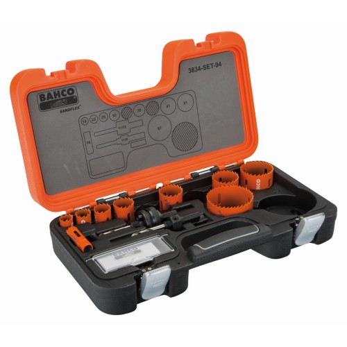 Juego de coronas de sierra bimetal Sandflex® de 16-67&nbsp;mm para planchas de metal/madera (11 piezas) | 3834-94