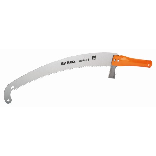 Serruchos para pértigas con dentado reafilable duro, mango de acero tubular y punta de gancho extendida | 385-/386-