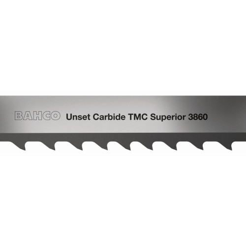 Hojas de sierra de cinta de carburo sin ensamblar con multi viruta recubiertas TMC | 3860 Unset Carbide TMC Coated