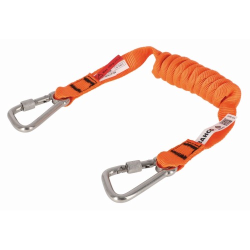High Visibility Orange Strap Lanyards with Fixed Carabiner 10 kg&nbsp; | 3875-LY100