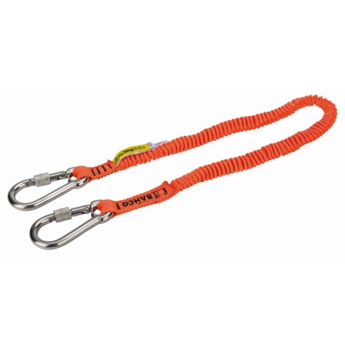 Lanyards naranjas de alta visibilidad con mosquetón fijo para 3&nbsp;kg | 3875-LY700