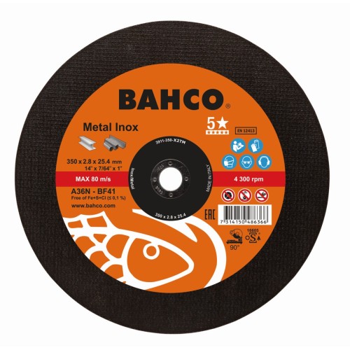 Discos de corte abrasivos de alto rendimiento para acero inoxidable y metal | 391-T41_CS