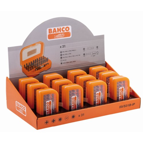 Juego de puntas de 1/4" para tornillos ranurados/Phillips/Pozidriv/TORX®/hexagonales: 31&nbsp;piezas | 59/S31B-IP