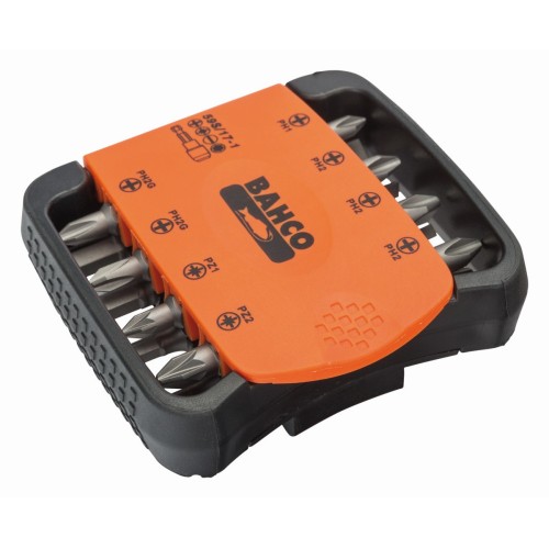 Juego de 17 puntas de 1/4" para tornillos ranurados, Phillips, Pozidriv y hexagonales | 59S/17-1