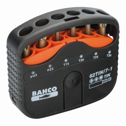 Juego de puntas de torsión TiN de 1/4" para tornillos Phillips, Pozidriv y de cabeza TORX® | 62TIN/7