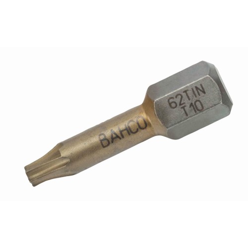 Puntas de torsión TiN de 1/4" para tornillos de cabeza TORX® de 25&nbsp;mm | 62TIN/T