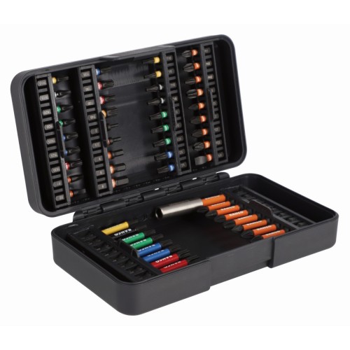 Juego de puntas de impacto de 1/4" para tornillos ranurados/ Phillips/ Pozidriv/Hex/ TORX®/TORX® Tamper/Robertson - 54 piezas | 66IM/54C-1