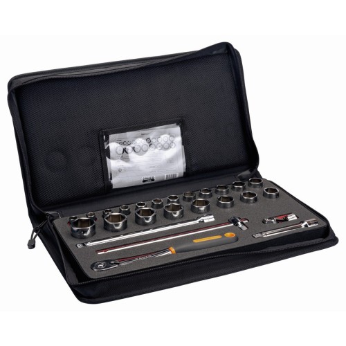 Juego de vasos con cuadrado de 1/2", con perfil hexagonal métrico y carraca de cabeza delgada/articulación universal | 7825SST