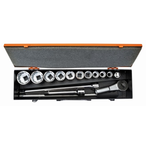 Juego de vasos con cuadrado de 3/4", perfil bi-hexagonal métrico y cabeza de carraca redonda/cabeza corrediza | 8845DM