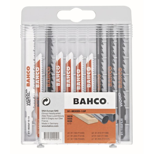 Juego de hojas de calar mixto - 10 Piezas | 91-MIXED-10P