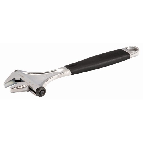 Llaves ajustables "inglesas" de industria pesada para moletas laterales con mango de goma y acabado cromado | 95C