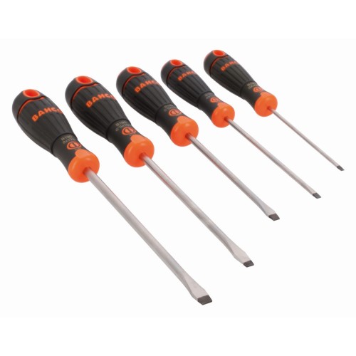 Juego de destornilladores BahcoFit con mango de goma - 5 piezas | B219.045
