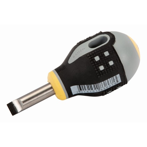 Destornilladores de punta recta ERGO™ con agarre de goma Stubby, 0,6-1,2&nbsp;mm | BE-8330 - BE-8360