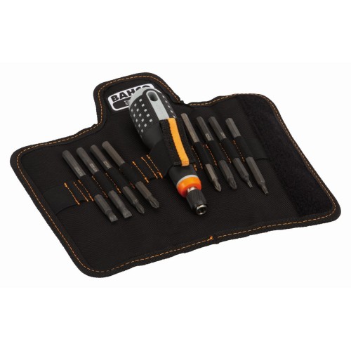 Destornilladores ERGO? con agarre de goma y juego de varillas intercambiables - 9 unidades | BE-8572