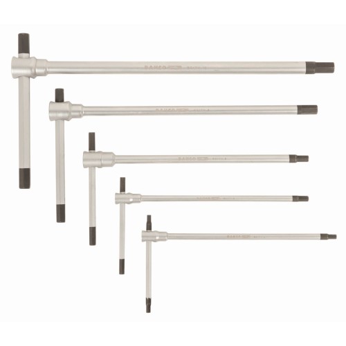 Juego de mango en T con puntas métricas hexagonales (5&nbsp;piezas) | BE1TH-S5