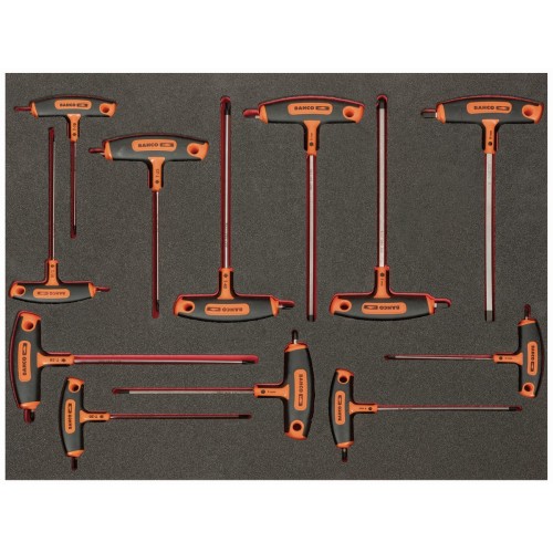 Juego de destornilladores con mango en T hexagonal/TORX 3/3 Fit&Go (12&nbsp;piezas) | FF1A1011