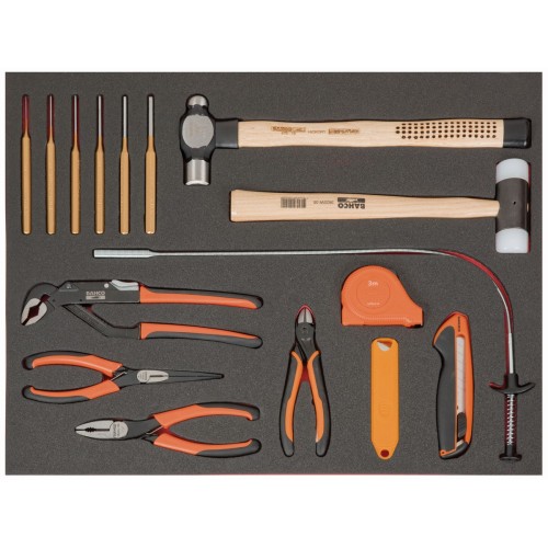 Composición de herramientas de corte y golpeo en bandeja de foam 3/3 Fit&Go (11&nbsp;piezas) | FF1A127