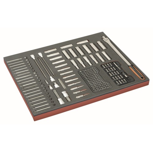 Juego de vasos y puntas de 1/2" y 3/8" en bandeja de foam 3/3 Fit&Go (177&nbsp;piezas) | FF1A165