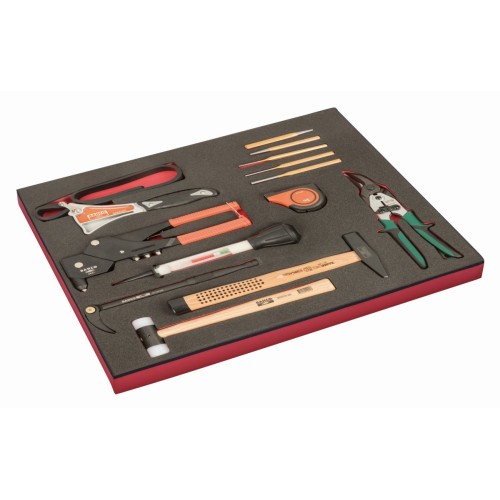Juego de herramientas de corte, limas y destornilladores a golpe en bandeja de foam 3/3 Fit&Go (13&nbsp;piezas) | FF1A169