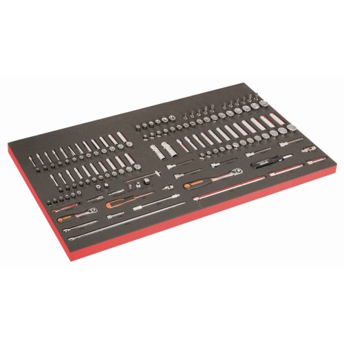 Bandeja de foam para carro de 40" con juegos de vasos métricos y en pulgadas de 1/4" (141 piezas) | FF1B01LM