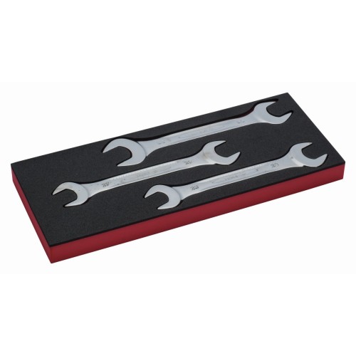 Juego de llaves fijas de dos bocas en bandeja de foam 1/3 Fit&Go (3&nbsp;piezas) | FF1E3002