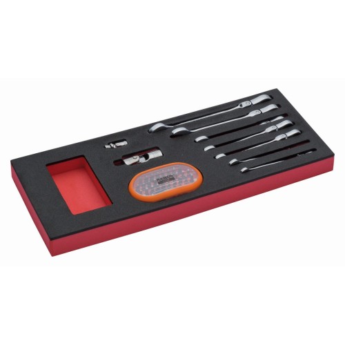 Juego de llaves combinadas de carraca en bandeja de foam 1/3 Fit&Go (40&nbsp;piezas) | FF1E3005