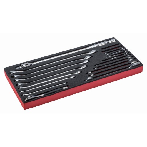 Bandeja de foam con composición de herramientas en pulgadas para nuestras cajas metálicas de las series 1483K y 1483KHD (20&nbsp;piezas) | FF3A04
