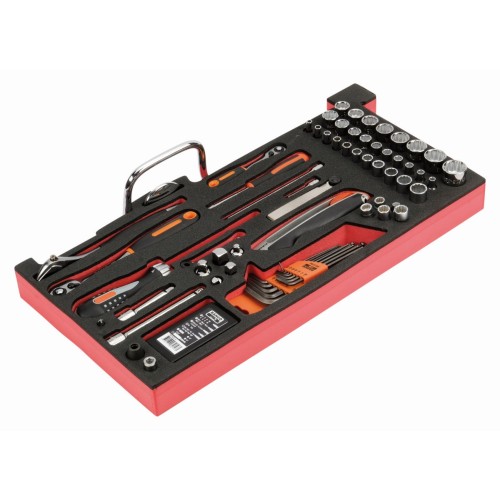 Bandeja de foam con composición de herramientas en pulgadas para nuestras cajas metálicas de las series 1483K y 1483KHD (98&nbsp;piezas) | FF3A05