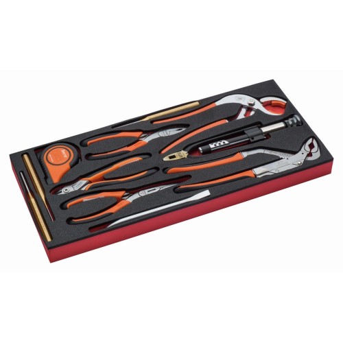 Bandeja de foam con composición de herramientas en pulgadas para nuestras cajas metálicas de las series 1483K y 1483KHD (11&nbsp;piezas) | FF3A07