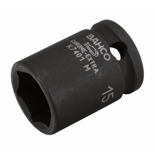 Vasos de impacto fosfatados, con cuadrado de 3/8" y perfil hexagonal métrico | K7401M