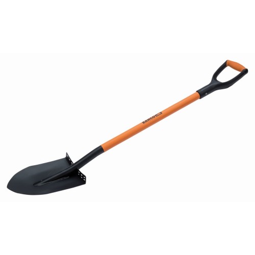 Palas de punta redonda grande con mango bi-componente en D | LST-80121