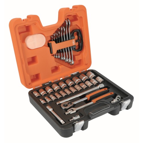 Juego de llaves de vaso y llaves combinadas de 1/2", pulgadas, 35 piezas | S350AF