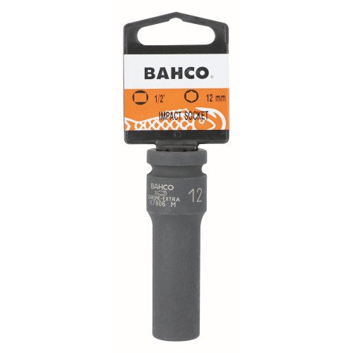 Vaso de impacto largo 1/2" hexagonal en mm, con acabado fosfatado | SBK7806M