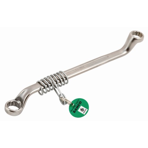 Llaves de estrella de dos bocas extra-acodadas métricas con acabado cromado y muelle deslizante de acero inoxidable | TAH2M