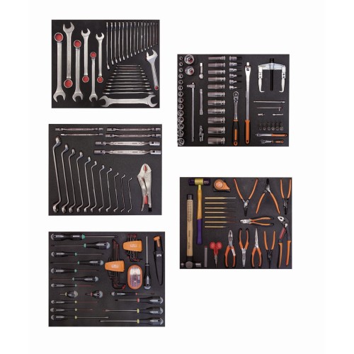 Composición en 5 foams de herramientas para automoción (196&nbsp;piezas) | FF1ASET-AUTO1