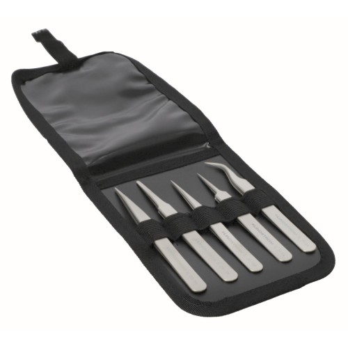 Juego de 5 pinzas de alta precisión estilo 00-SA, 2ASA, 3C-SA, 5-SA, 7-SA | 9860