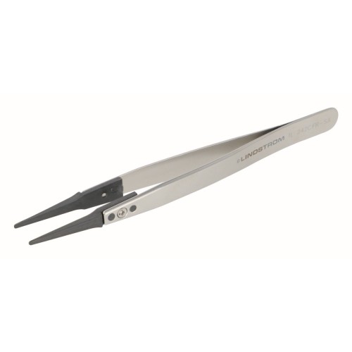 Pinzas de seguridad ESD de fibra de carbono con punta reemplazable de plástico 242CFR con puntas finas | TL 242CFR-SA