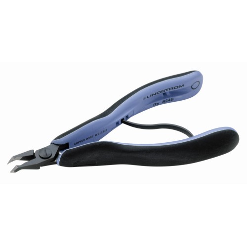 Alicates de corte oblicuo de 45°, de cabeza larga y en relieve ERGO™, 0,2&nbsp;mm-0,8&nbsp;mm | RX 8248