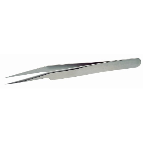 Pinzas de alta precisión, anti-magnéticas y de acero inoxidable con puntas extrafinas y ligeramente curvadas, 115&nbsp;mm | TL 5A-SA