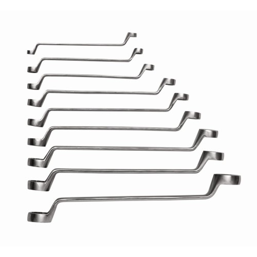 Set de llaves de estrella acodadas de acero inoxidable, mm. 9 piezas | SS011-9-2