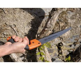 Serruchos de poda de mano con mango bi-componente y funda, para cortar ramas verdes | 51 -JS