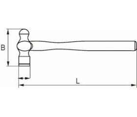 Martillo de bola con mango de fibra de vidrio | 527-33-2/527-93-2