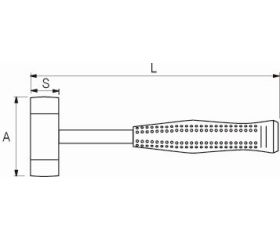 Maza con boca de nailon y mango de metal | 529021-529041