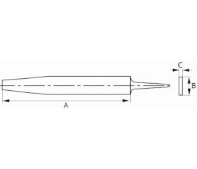 Lima plana de picado doble basto y cantos puntiagudos | 534251-534261