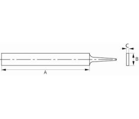Lima plana con picado doble basto y cantos paralelos | 534561-534571