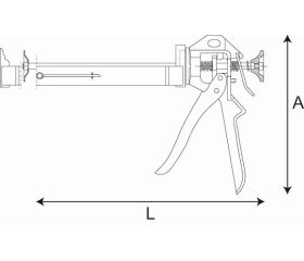 Pistola para silicona, cartuchos de 9